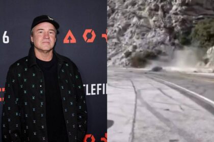Ferrari rojo destrozado tras el accidente de Vince Zampella, creador de Call of Duty, en una curva del valle de San Gabriel