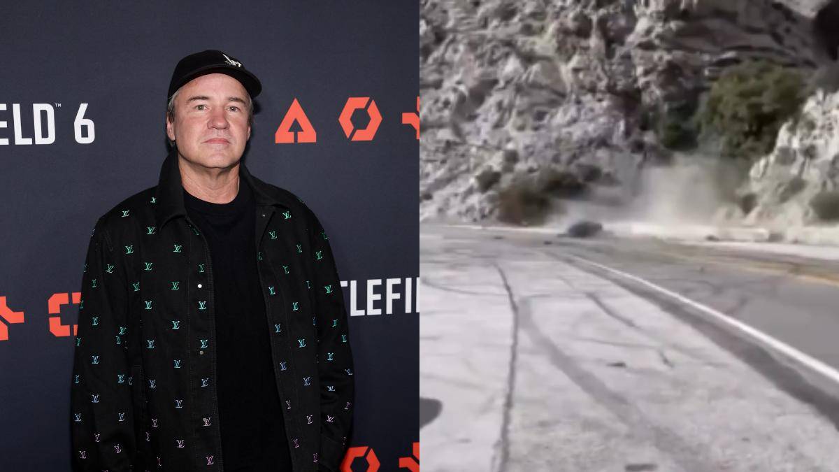 Ferrari rojo destrozado tras el accidente de Vince Zampella, creador de Call of Duty, en una curva del valle de San Gabriel