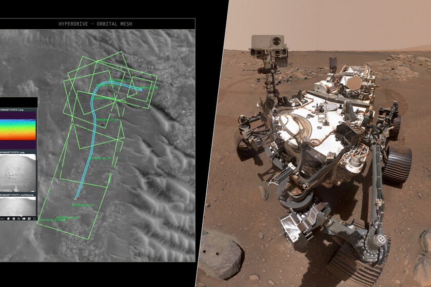 Rover Perseverance navegando el cráter Jezero con rutas planificadas por inteligencia artificial en tiempo real