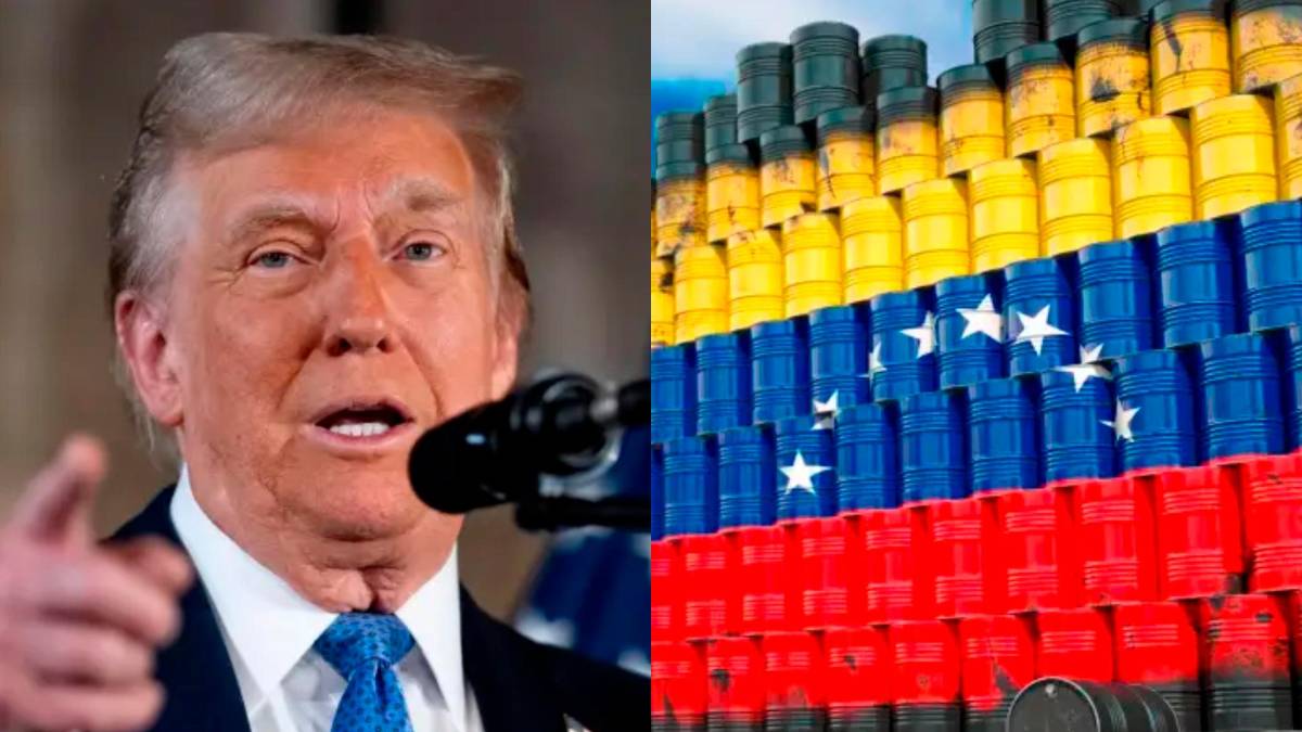 Camiones cisterna cargando crudo venezolano en un puerto bajo supervisión internacional para garantizar transparencia en la venta