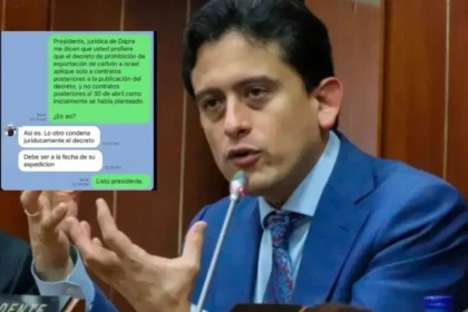 Gustavo Petro y Luis Carlos Reyes en un chat filtrado que confirma el aval presidencial a exportaciones de carbón a Israel pese al decreto