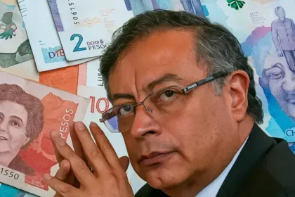 Gráfico comparativo del recaudo por retefuente en 2025 mostrando $103,61 billones frente a metas incumplidas y el hueco fiscal proyectado para 2026