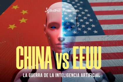 Gráfico comparativo del avance de China en inteligencia artificial frente a EE.UU., destacando semiconductores, energía y modelos de lenguaje