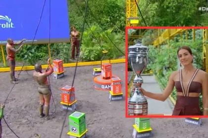 Parejas de Neos y Gamma superando obstáculos en el reto de sentencia y hambre con cuerdas y candados bajo presión