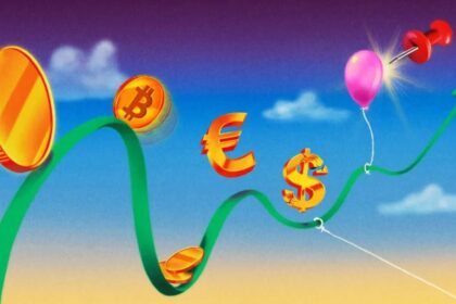 Gráfico de bolsas globales con flechas ascendentes y descendentes, destacando el dólar debilitado y el auge de mercados emergentes en 2025