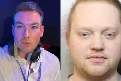 Hombre con máscara de restricción respiratoria en una escena que recrea el caso de asfixia no intencional en Grindr