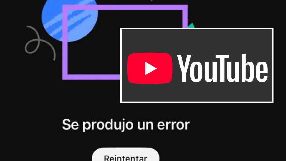 Pantalla en blanco con mensaje 'Ha ocurrido un error' en YouTube durante la caída global por fallo en recomendaciones