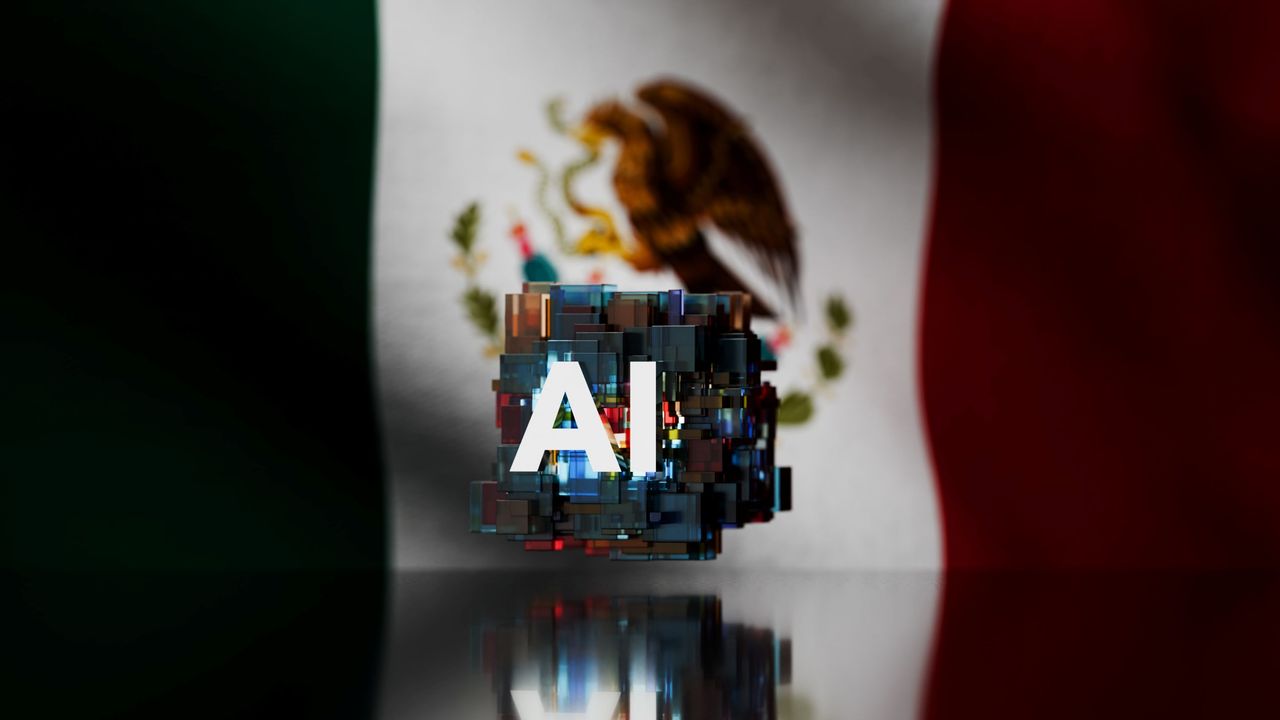Reforma electoral mexicana con documentos oficiales y un gráfico de redes sociales libres de bots y deepfakes, simbolizando transparencia digital