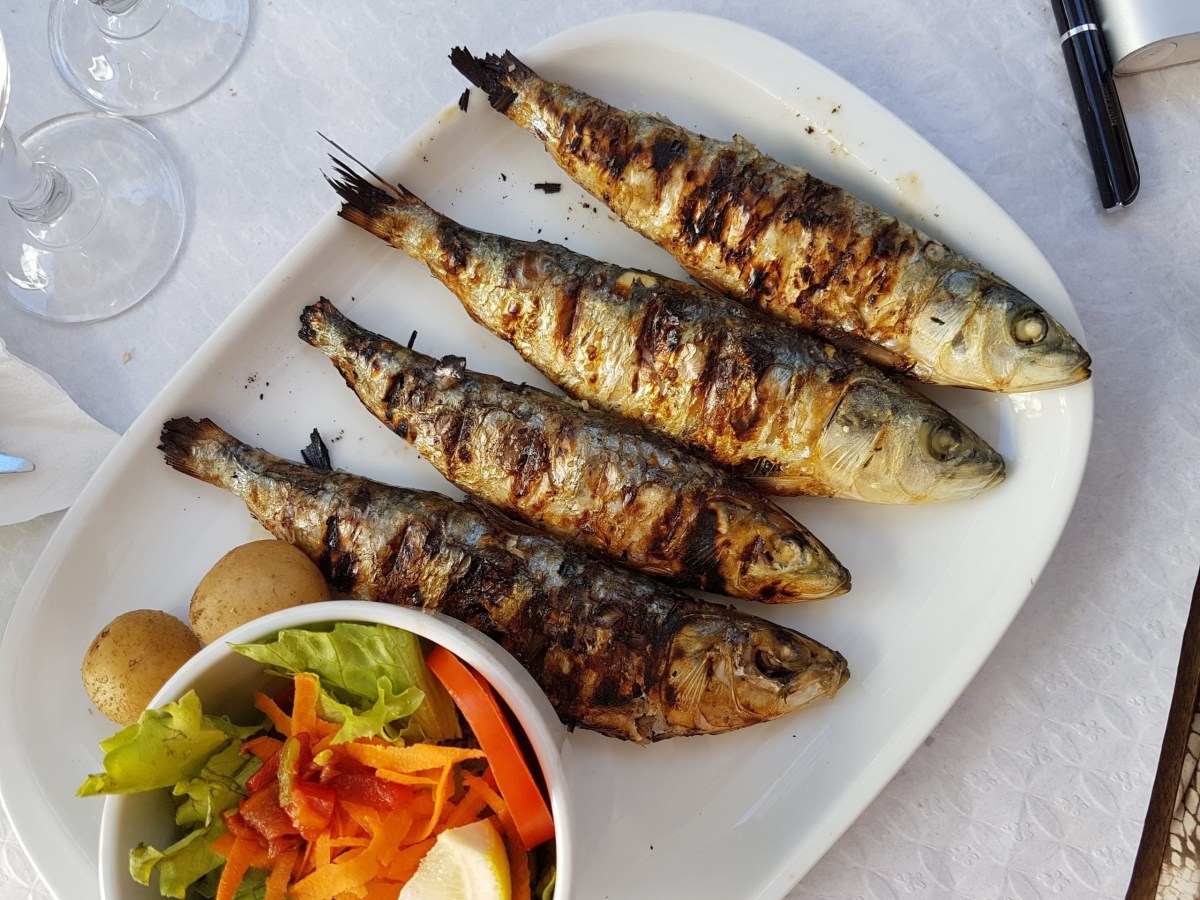 Sardinas frescas en plato con limón y hierbas, ricas en omega-3 y proteínas para salud cardiovascular y cerebral según estudios científicos