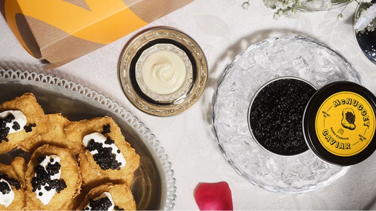 Kit de nuggets crujientes con caviar Baerii, crème fraîche y cuchara de nácar en edición limitada para San Valentín