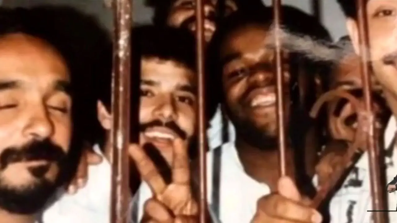 Willie Colón con su orquesta en 1985, momentos antes de ser detenido injustamente en Medellín, experiencia que inspiró 'Especial No. 5'