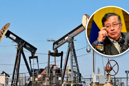 Gráfico comparativo del precio del barril de crudo Brent a $100 y su impacto en el galón de gasolina en estaciones colombianas