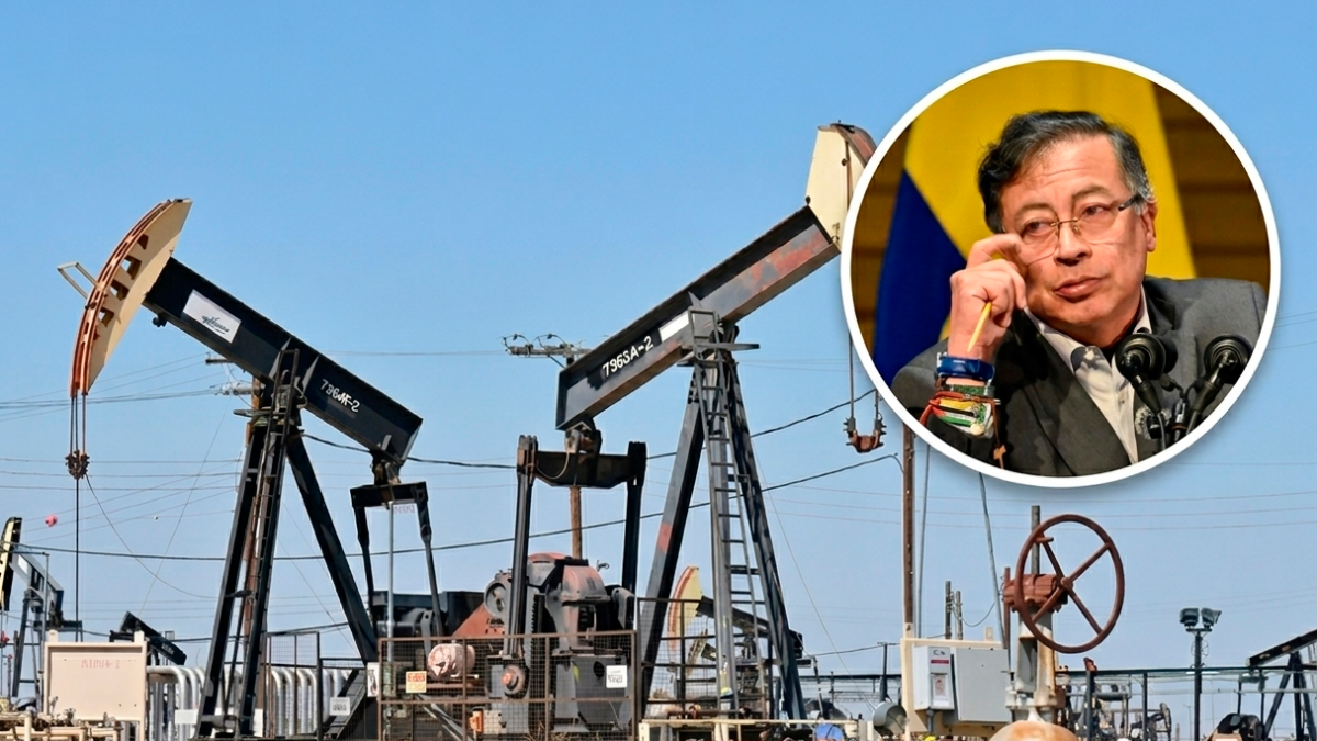 Gráfico comparativo del precio del barril de crudo Brent a $100 y su impacto en el galón de gasolina en estaciones colombianas