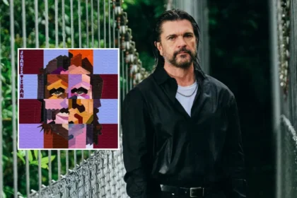 Portada del álbum 'JuanesTeban' con ilustraciones a mano que reflejan la dualidad artística de Juanes entre rock y cumbia