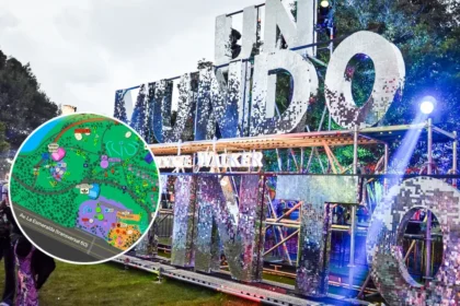 Mapa detallado del Estéreo Picnic 2026 mostrando los 6 escenarios y la innovadora zona Lago para experiencias únicas