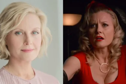 Carrie Anne Fleming en su papel de Karen Singer en un episodio emotivo de 'Supernatural' con expresión cálida y mirada serena