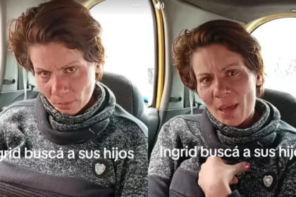 Mujer con lágrimas en un taxi de Bogotá pidiendo ayuda para reencontrarse con sus hijos tras recaer en adicción