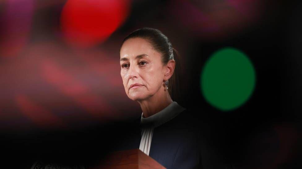 Claudia Sheinbaum en conferencia de prensa analizando la crisis diplomática tras acusación a gobernador de Sinaloa por narcotráfico
