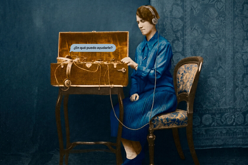 Interfaz retrofuturista de Talkie-1930 generando texto con estilo de los años 20, simulando máquina de escribir antigua con detalles de época
