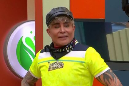 Pantalla con gráficos de votaciones en tiempo real de 'La Casa de los Famosos 6' mostrando a participantes en riesgo como Stefano y favoritos como Celinee Santos