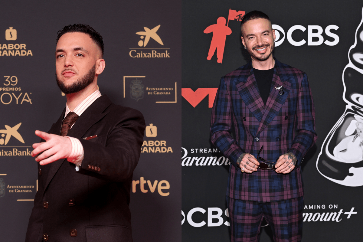 J Balvin en el escenario del Palacio de los Deportes de CDMX rindiendo homenaje a Milkman con una imagen proyectada del artista fallecido