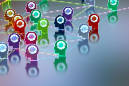 Agentes de IA autónoma interactuando en un mundo virtual simulado, mostrando comportamientos sociales complejos como el 'Crustafarianismo'