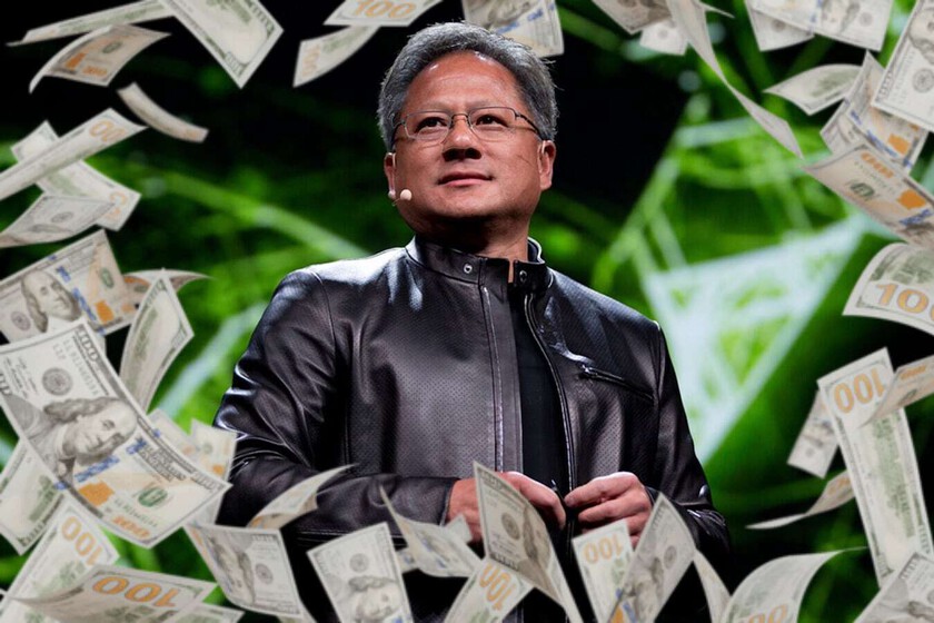 Jensen Huang de Nvidia y ejecutivo de Foxconn firman acuerdo con gabinetes Groq 3 LPX en primer plano y gráficos de crecimiento de IA al fondo