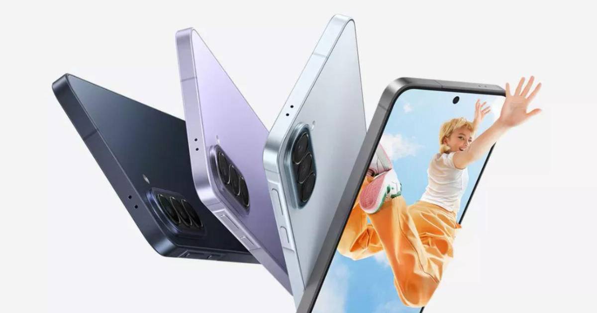 Smartphone Samsung Galaxy 5G mostrando su cámara de 50 MP y pantalla Super AMOLED con herramientas de IA activas