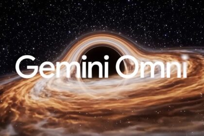 Interfaz de Gemini Omni mostrando un vídeo editado con IA: texturas de mármol convertidas en burbujas y espejos líquidos en tiempo real