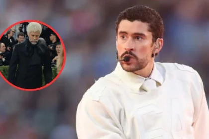 Bad Bunny caracterizado como anciano en la Met Gala 2026 con prótesis hiperrealistas y bastón, desafiando estereotipos de edad