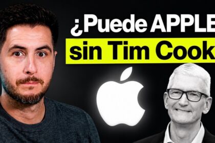 Tim Cook en su última keynote como CEO de Apple, con John Ternus observando desde segunda fila, simbolizando el cambio de era en Cupertino