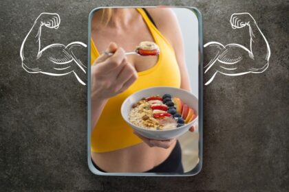 Tres opciones de desayunos ricos en proteína para ganar músculo: porridge de avena, huevos revueltos con atún y yogur griego con frutos secos