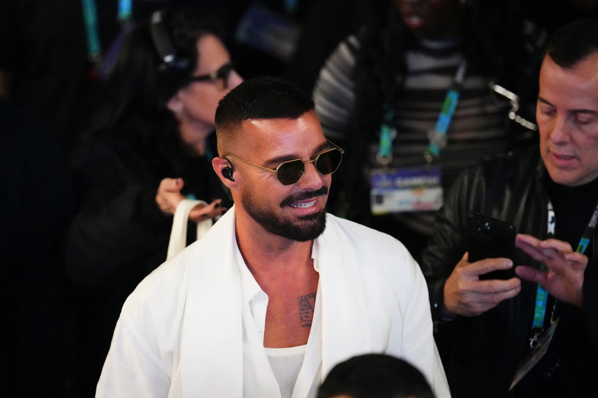 Ricky Martin en el escenario de Montenegro con gesto de determinación tras incidente con gas lacrimógeno durante su concierto