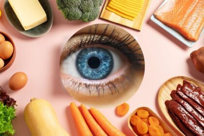 Ostras y frutos secos como anacardos en una composición que destaca los alimentos ricos en zinc para proteger la retina y prevenir enfermedades oculares