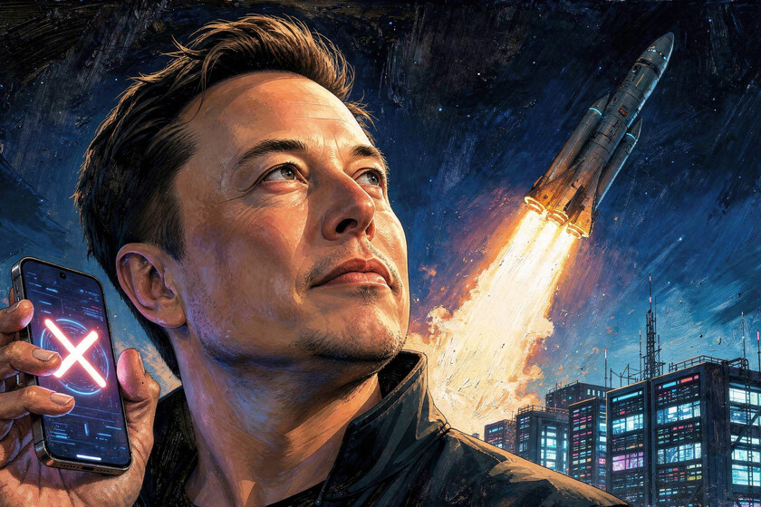 Gráfico comparativo de la valoración de SpaceX (1,75B) frente a estimaciones de analistas, con Starlink como eje central y satélites en órbita de fondo