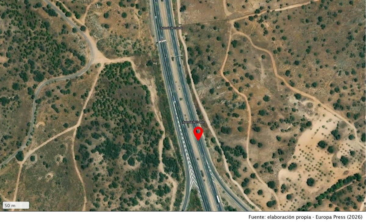 Vehículos de emergencia en el km 76 de la A-42 tras colisión con heridos incluyendo un bebé de 5 meses